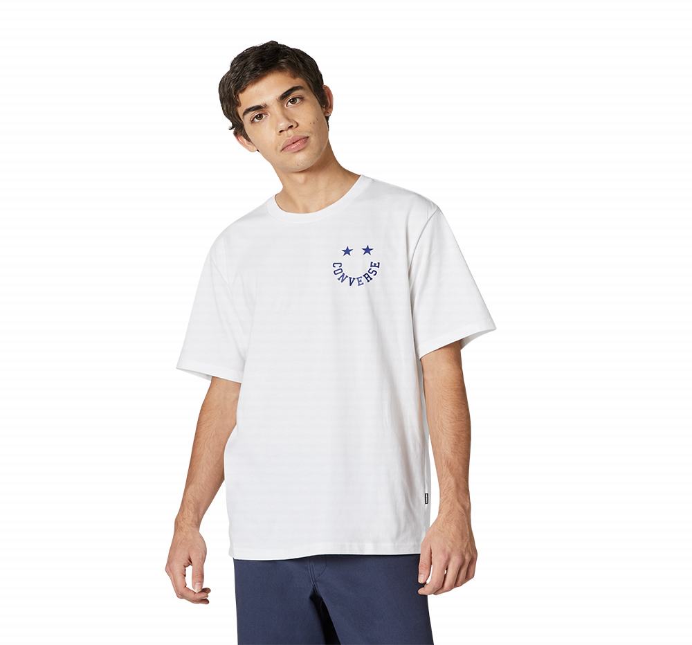 Camiseta Converse Star Graphic Homem Branco 671854OEY